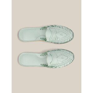 Mint Slip On Huarache Sandal
